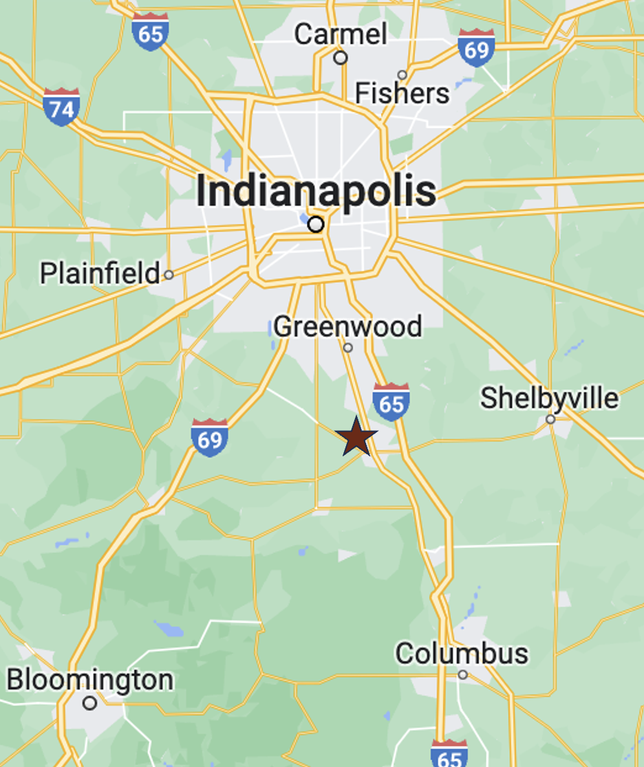 delivery coverage map of central Indiana